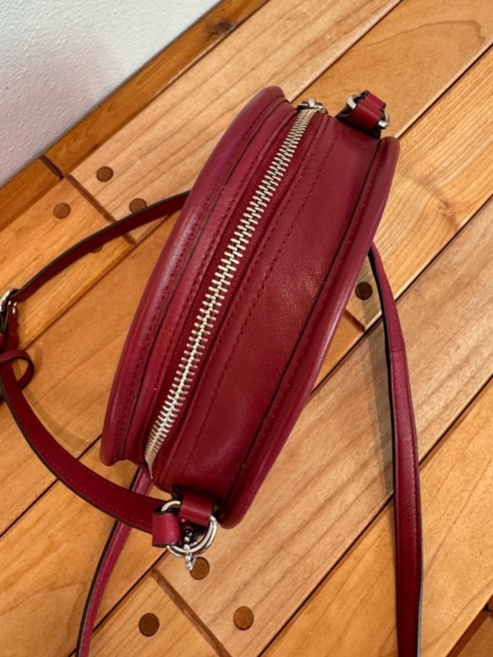 Coach Vintage Legacy Dark Red Canteen Crossbody Bag - Picture 9 of 10